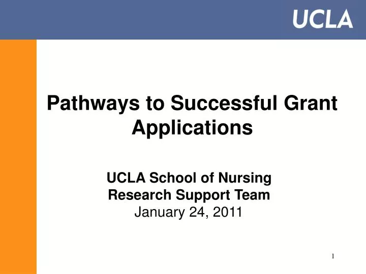 pathways to successful grant applications