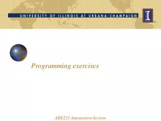 Programming exercises
