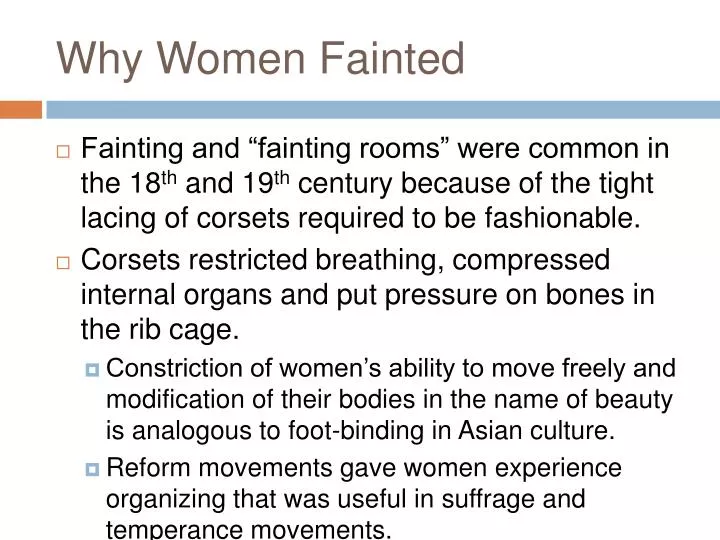 PPT - Why Women Fainted PowerPoint Presentation, free download