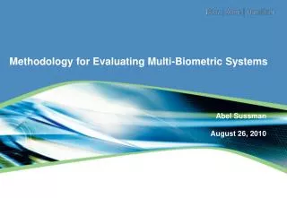 Methodology for Evaluating Multi-Biometric Systems