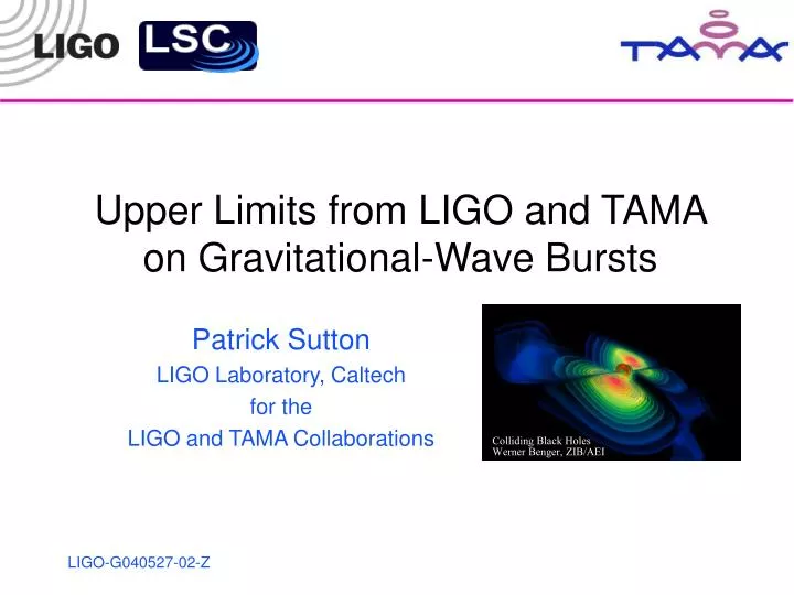 upper limits from ligo and tama on gravitational wave bursts