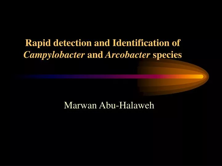 rapid detection and identification of campylobacter and arcobacter species