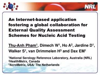 An Internet-based application fostering a global collaboration for External Quality Assessment Schemes for Nucleic Acid