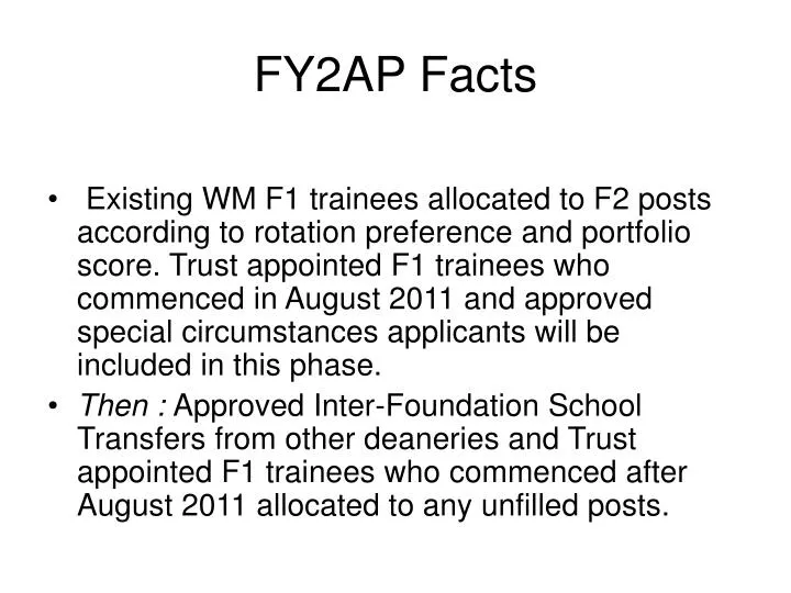 fy2ap facts