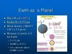 Earth as a Planet - slide 1