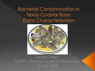 Bacterial Contamination in Texas Coastal Bays: Data Characterization