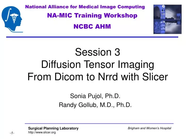 session 3 diffusion tensor imaging from dicom to nrrd with slicer
