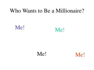 Who Wants to Be a Millionaire?