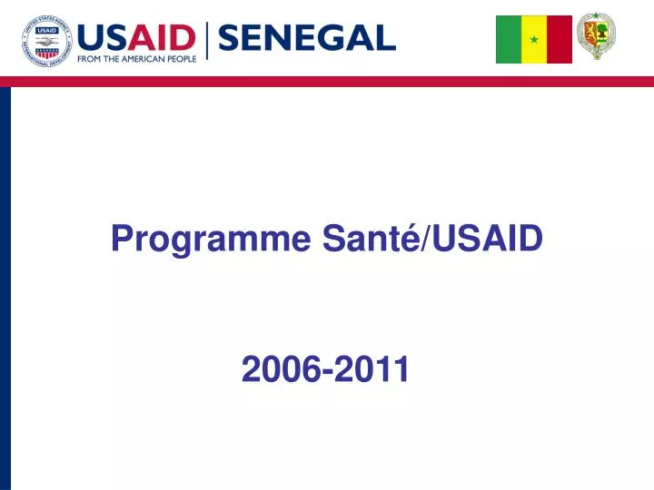 programme sant usaid 2006 2011