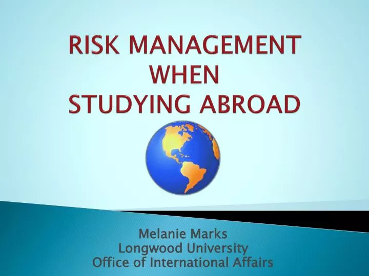 risk management when studying abroad