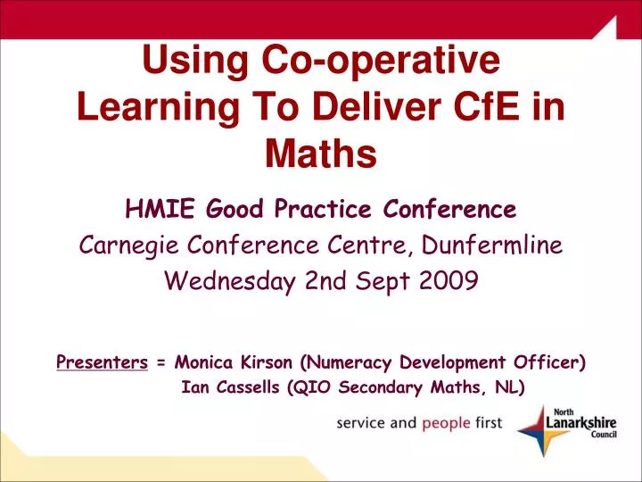 using co operative learning to deliver cfe in maths