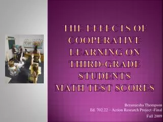 The effects of Cooperative learning on third-grade students math test scores