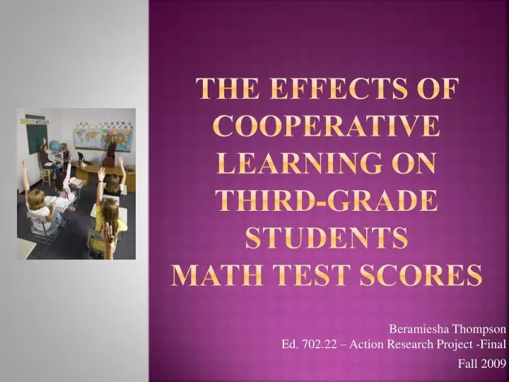 the effects of cooperative learning on third grade students math test scores