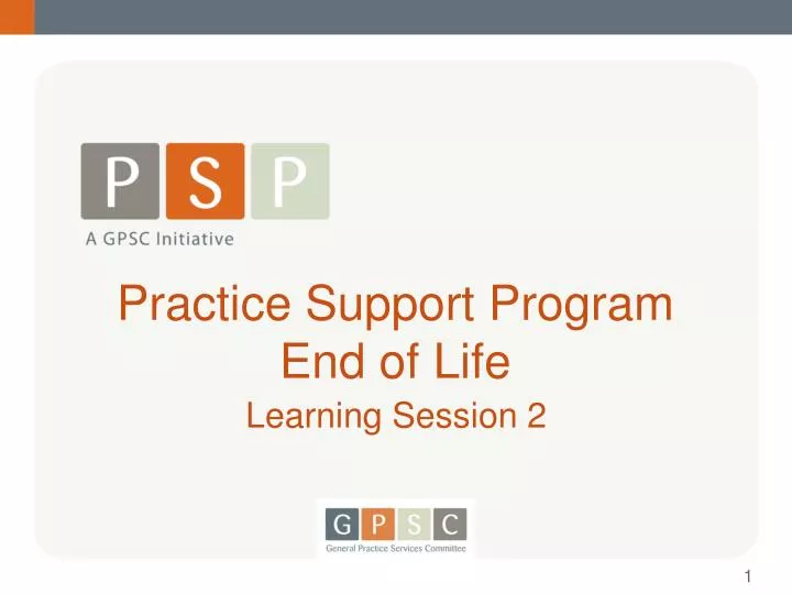 practice support program end of life