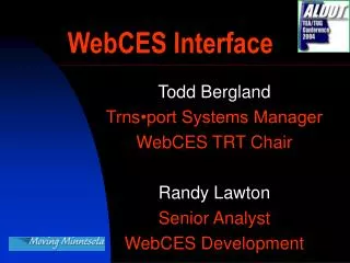 WebCES Interface