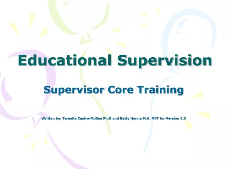 educational supervision