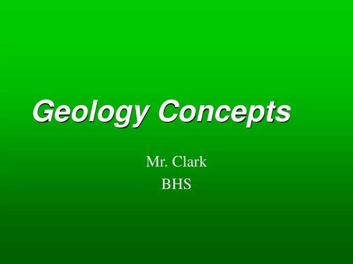 geology concepts