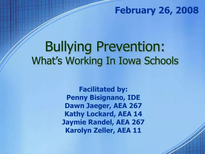 bullying prevention what s working in iowa schools
