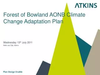 Forest of Bowland AONB Climate Change Adaptation Plan