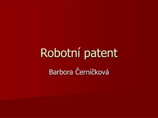 robotn patent