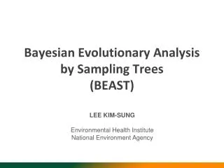 Bayesian Evolutionary Analysis by Sampling Trees (BEAST)