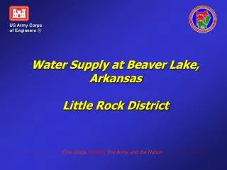 Water Supply at Beaver Lake, Arkansas Little Rock District