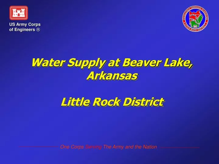 water supply at beaver lake arkansas little rock district