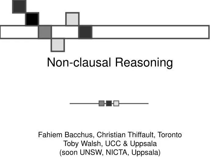 non clausal reasoning