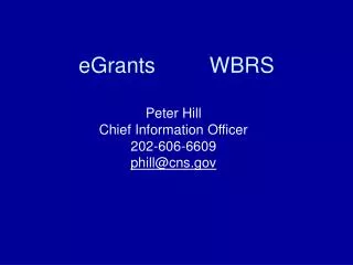 eGrants WBRS