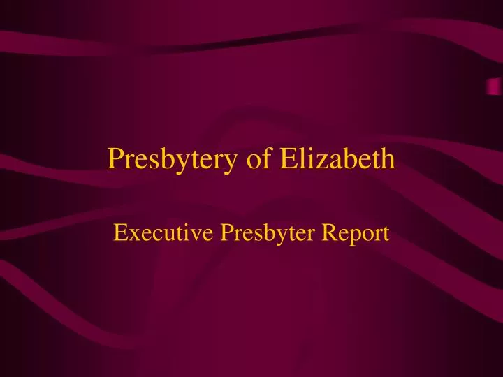 presbytery of elizabeth