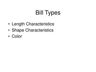 Bill Types