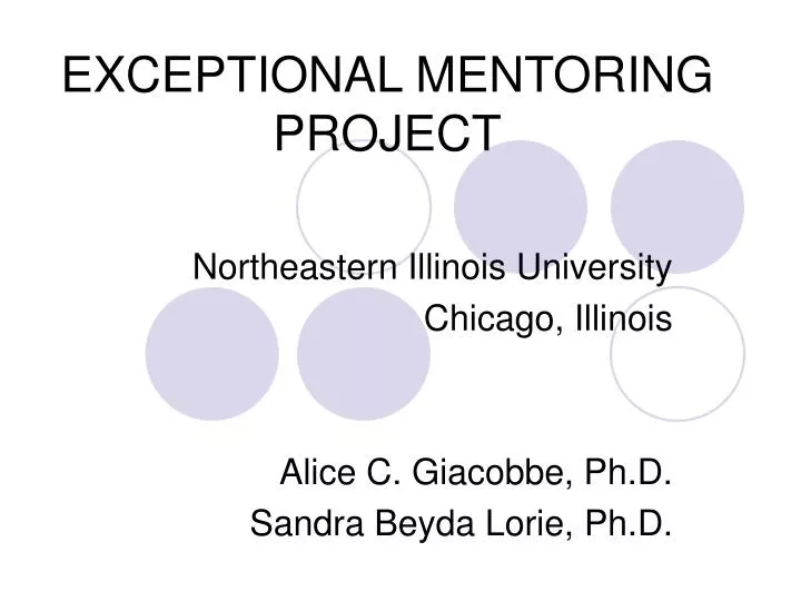 exceptional mentoring project