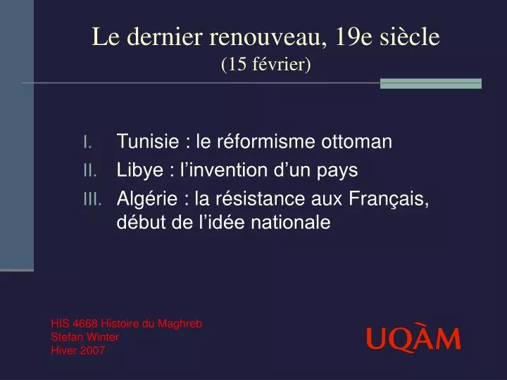 le dernier renouveau 19e si cle 15 f vrier