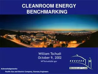 Energy Benchmarks