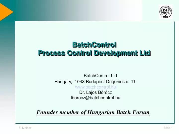 batchco n trol process control development ltd