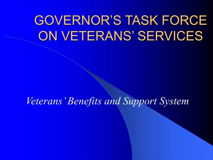governor s task force on veterans services