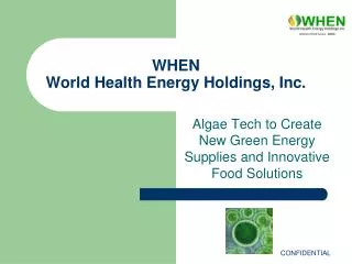 WHEN World Health Energy Holdings, Inc.