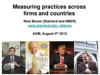 Measuring practices across firms and countries