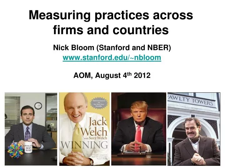 measuring practices across firms and countries