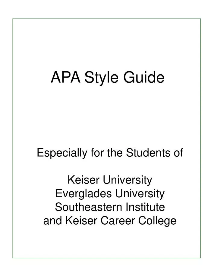apa style guide