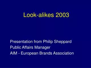 Look-alikes 2003