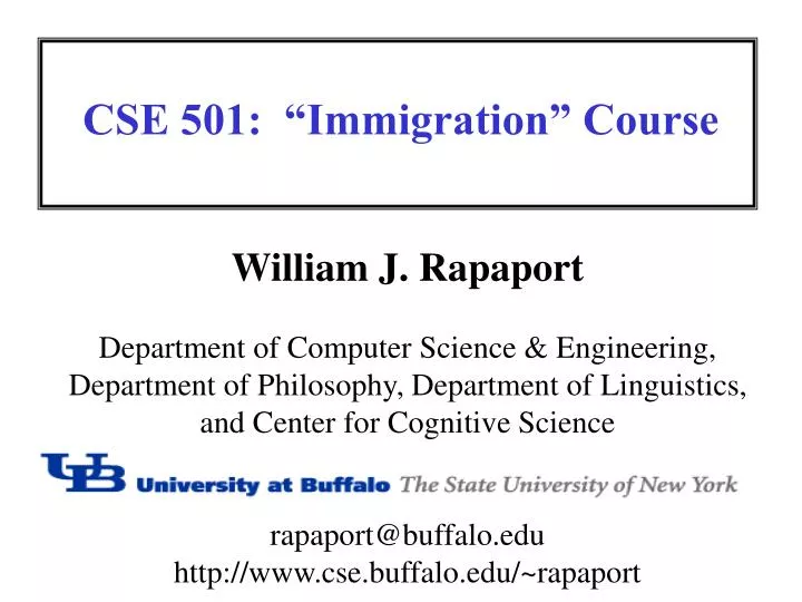 cse 501 immigration course