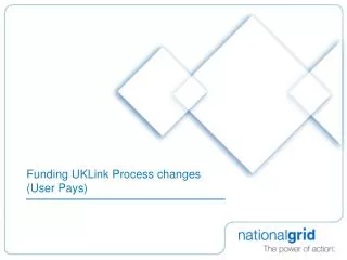 Funding UKLink Process changes (User Pays)