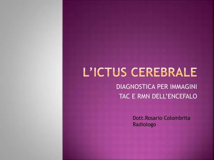 l ictus cerebrale