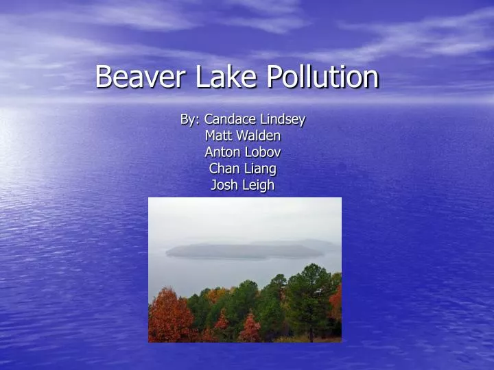 beaver lake pollution