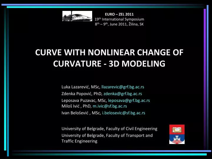 curve with nonlinear change of curvature 3d modeling