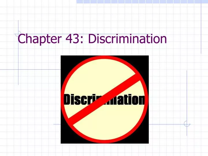 chapter 43 discrimination
