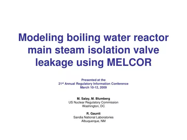 modeling boiling water reactor main steam isolation valve leakage using melcor