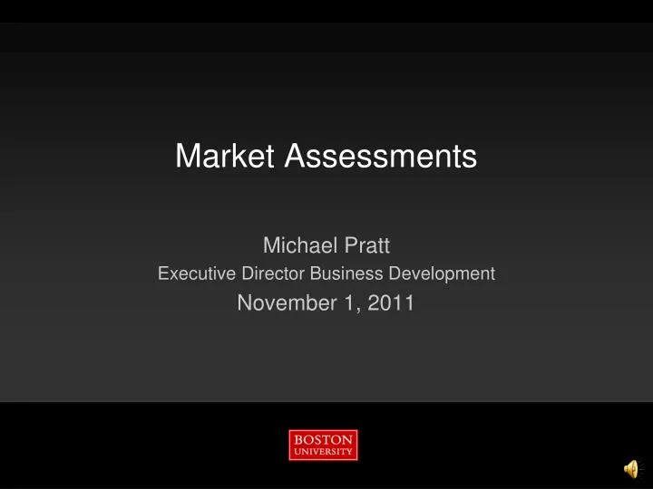 market assessments