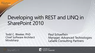 Developing with REST and LINQ in SharePoint 2010